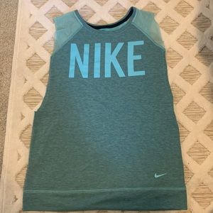 Women’s Nike Dri-Fit sweater tank with dip armpit cuts